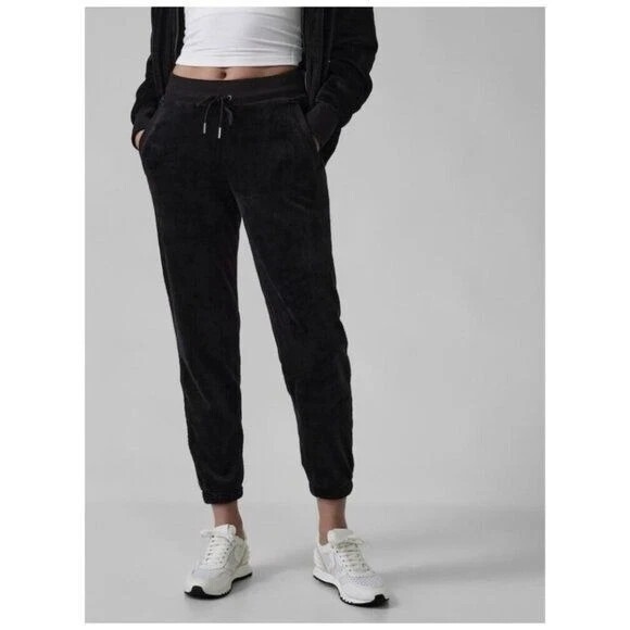 *Athleta Double Cozy Karma Jogger Womens Size S Black Athleisure Activewear Comf