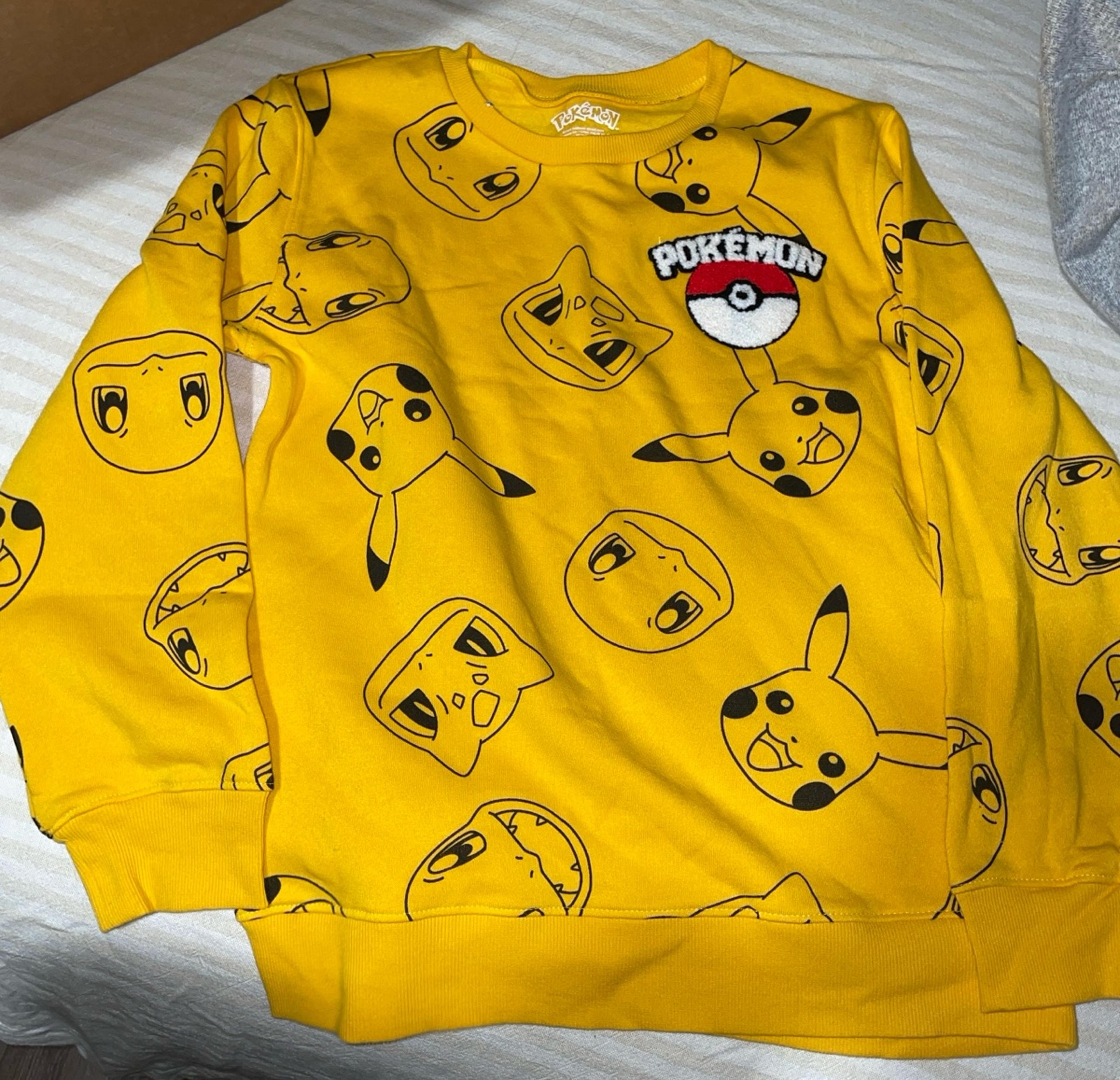boys pokemon  printed fleece  crewneck sweatshirt