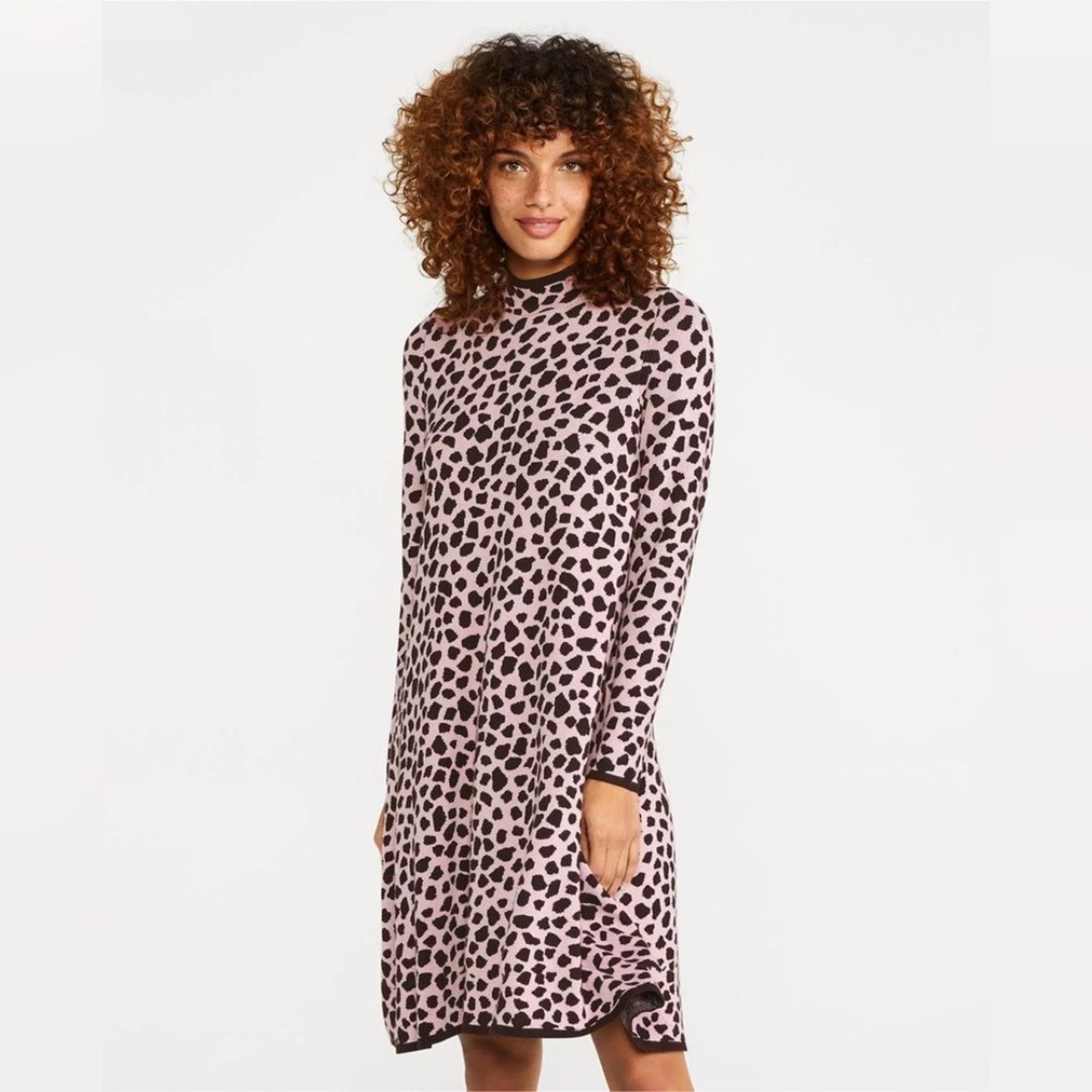 Ann Taylor Animal Jacquard Sweater Dress PETITE
