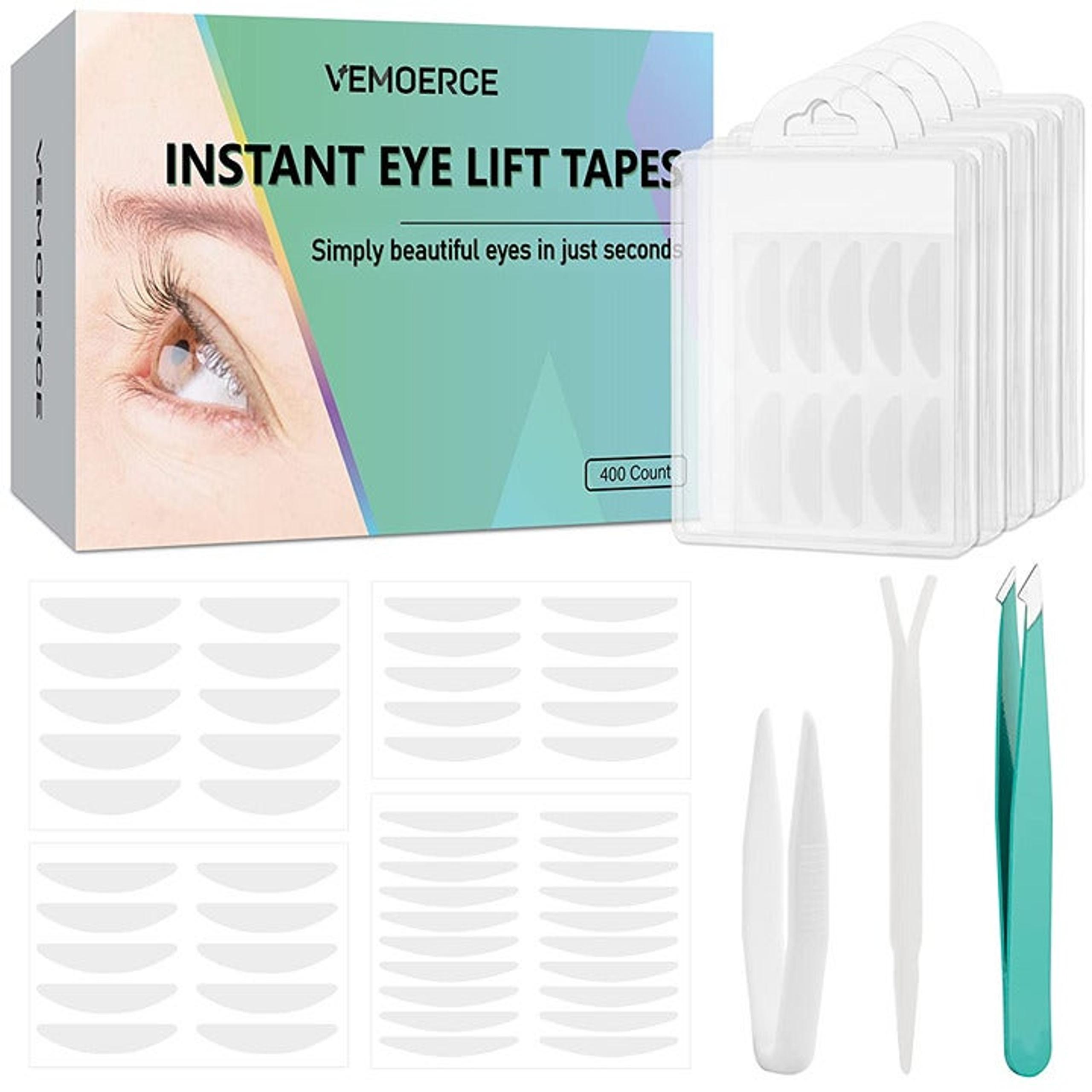 Vemoerce Eyelid Tape 400 Count, Eyelid Lifter Strips, Double Eyelid Tape