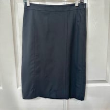 Theory black wool pencil skirt