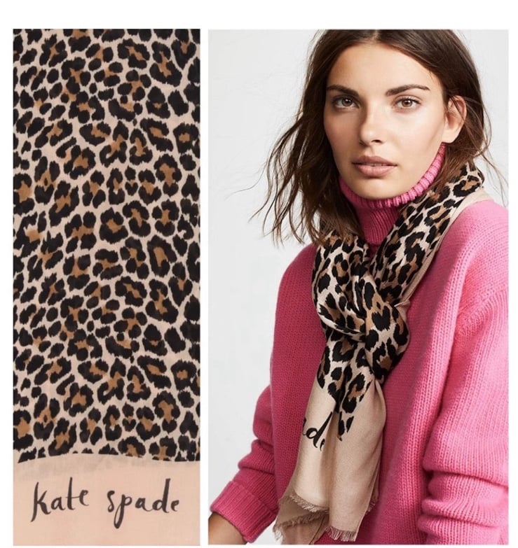 Kate Spade Leopard Print Scarf NWOT