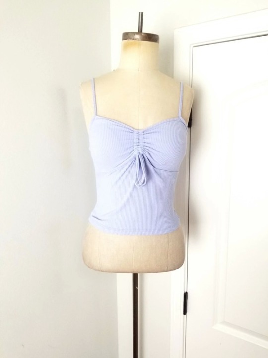 Periwinkle Drawstring Croptop