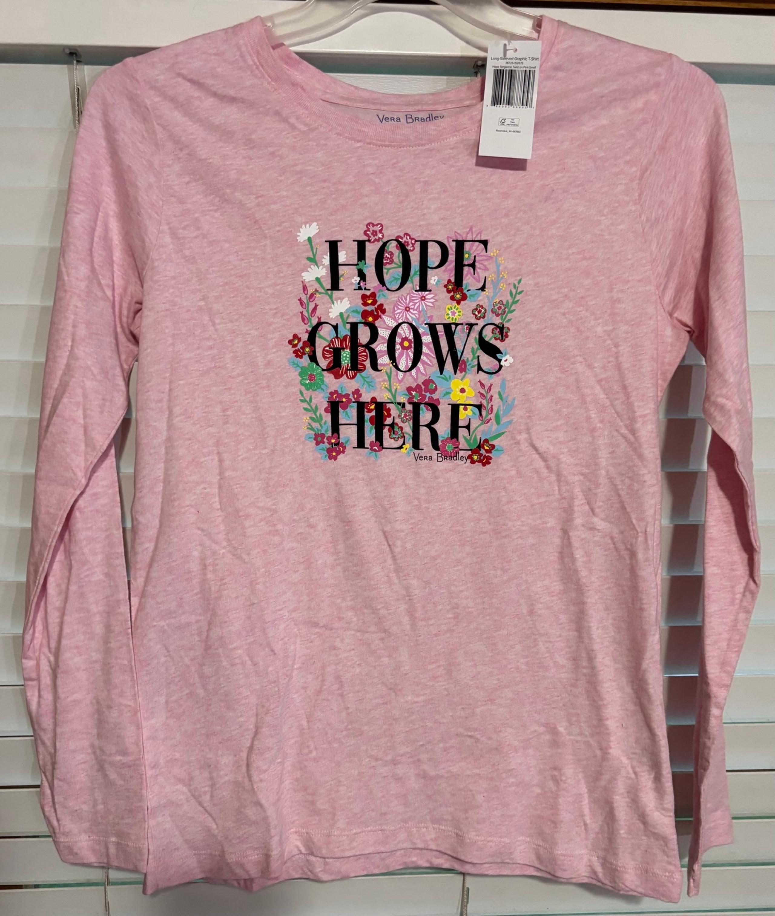 NWT Vera Bradley Pink Graphic Long Sleeve Shirt
