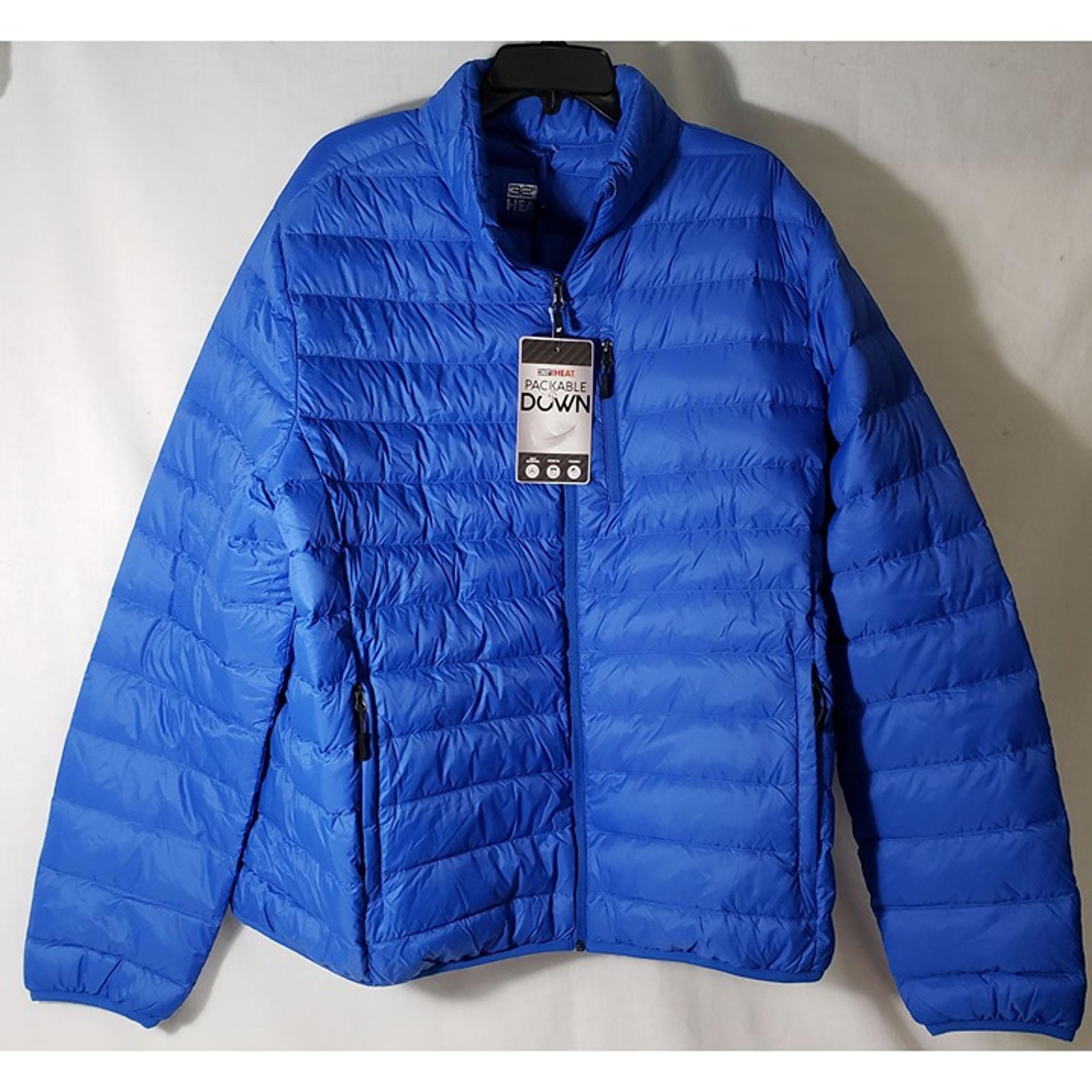 32 Degree Men's XL Down Packable Puffer Jacket Turkish Sea Blue
