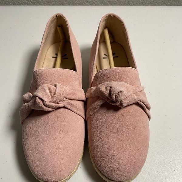 NIB Isaac Mizrahi Women’s Pink Knotted Slip On Espadrille Flat Shoes- Size 7.5