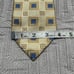 Henry Jacobson gold square geometric print silk tie
