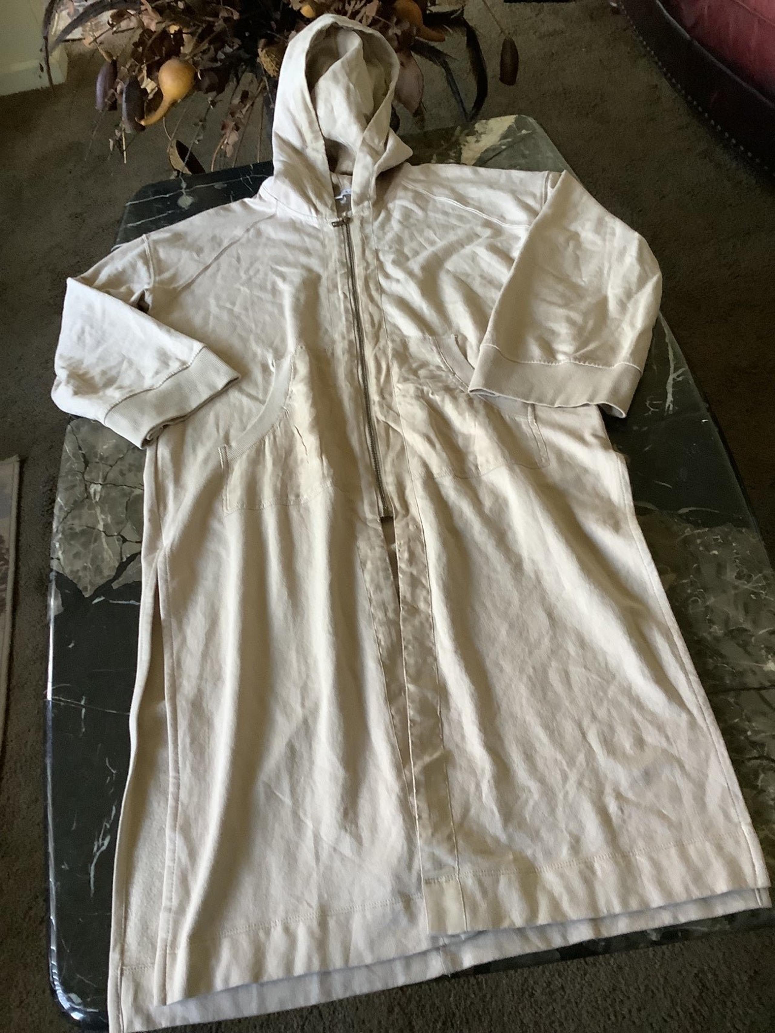 young fabulous and broke hooded maxi sweater coat size m