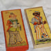 1930's West Germany Wood Block Puzzle 4 Sided Clowns Original Box 8 Blocks