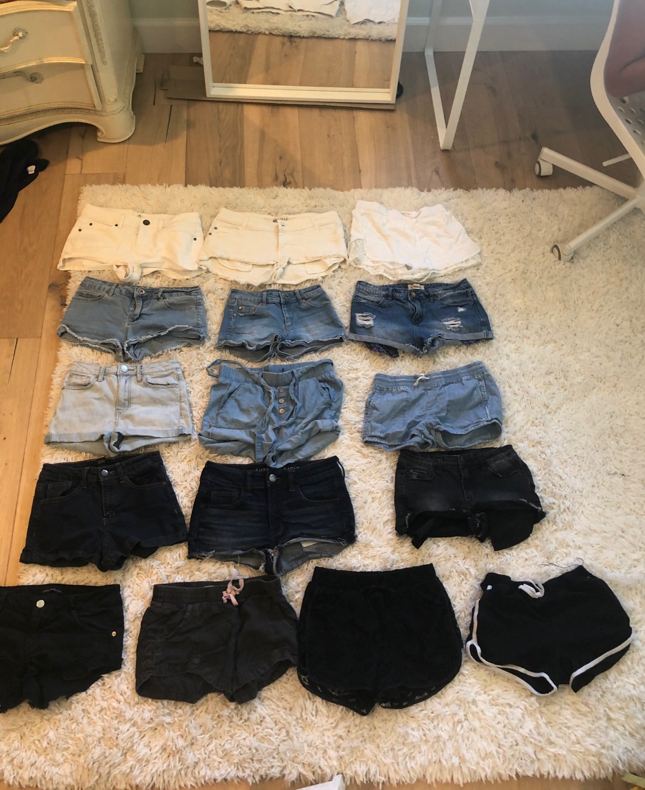denim and comfy shorts lot