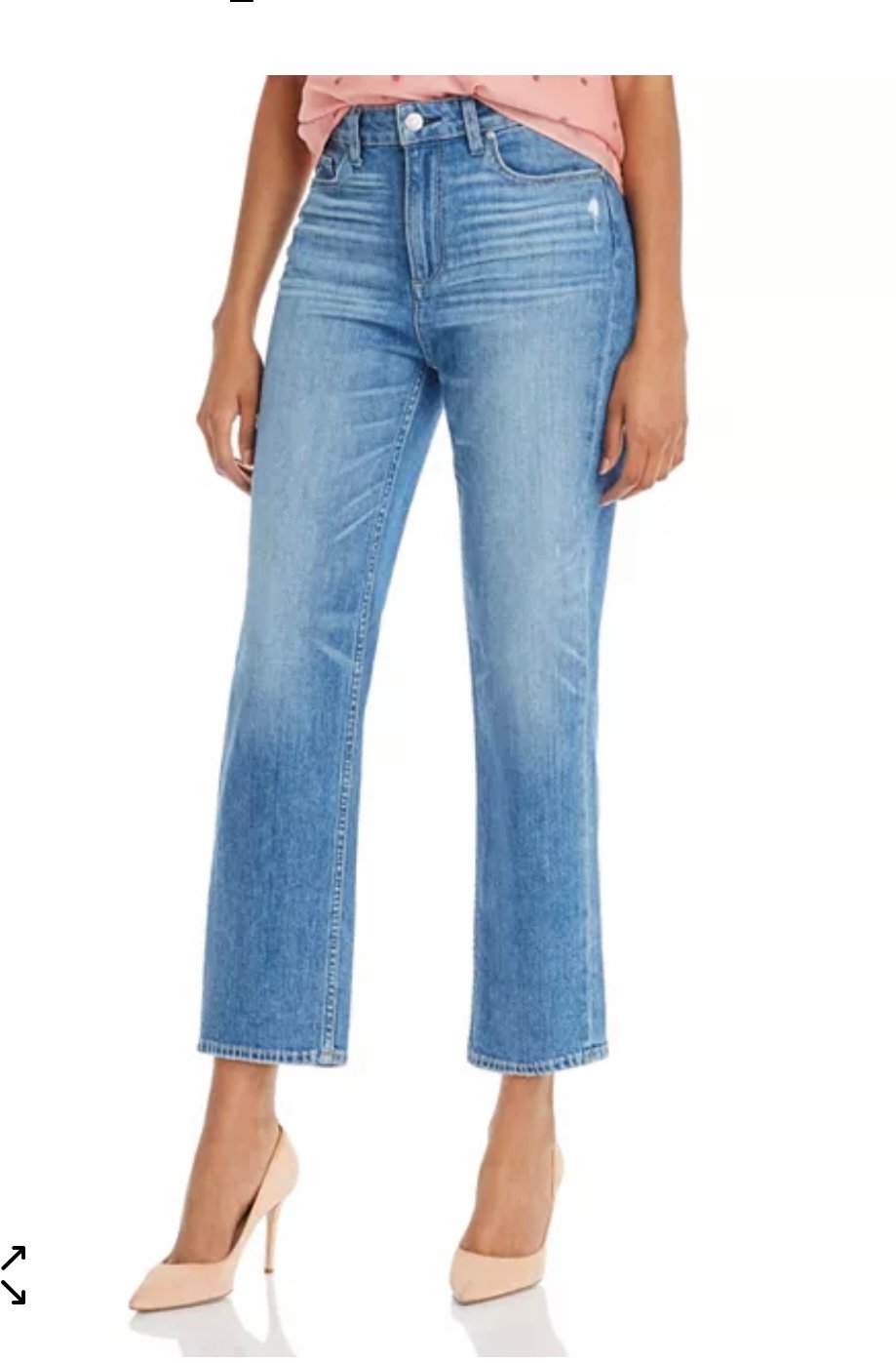 PAIGE Noella Straight-Leg Jeans in Casanova Distressed size 27