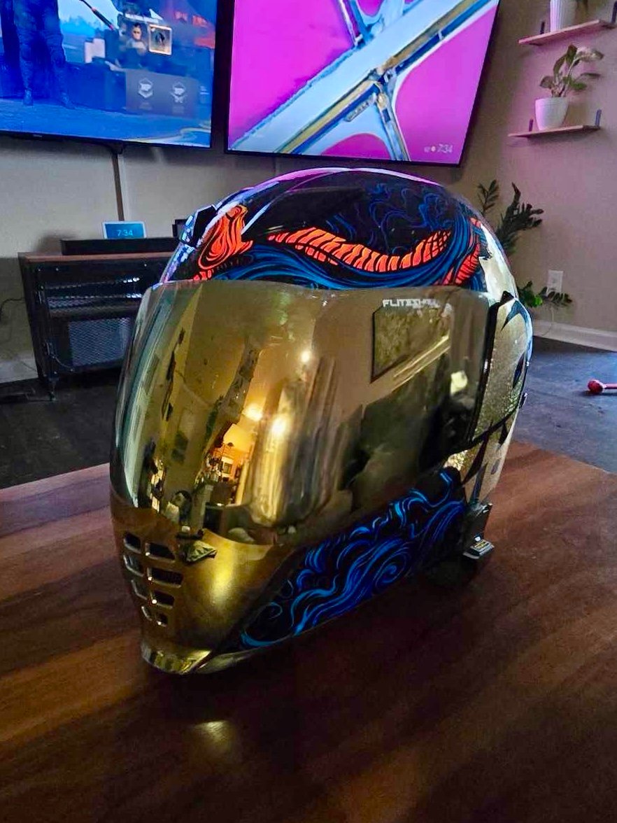 Icon Airflite motorcycle helmet - good fortune size medium