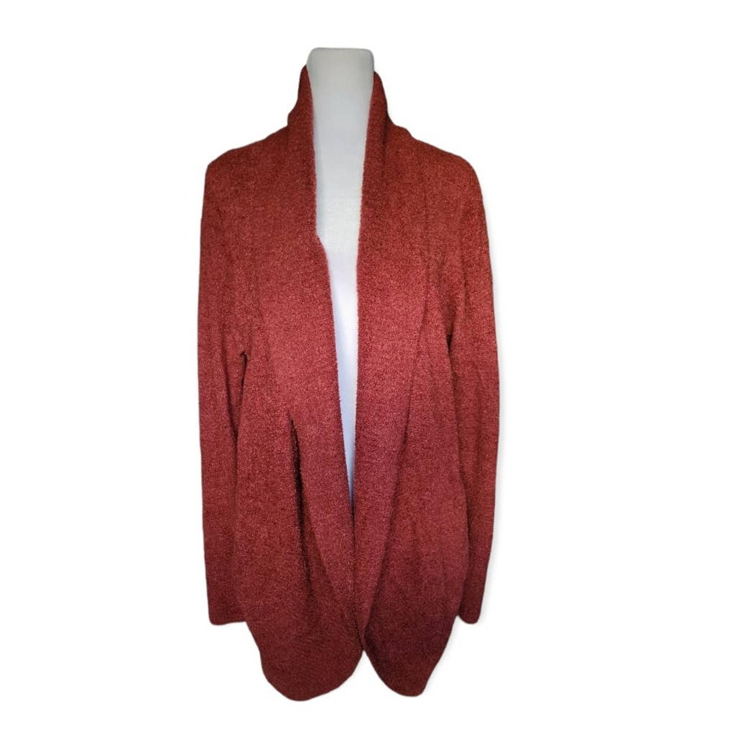 NEW Max & Mia Cardigan Sweater Rust Color Size Medium Cozy Soft Casual Lounge