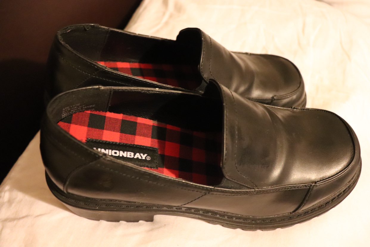 Vintage platform loafer with chunky heel