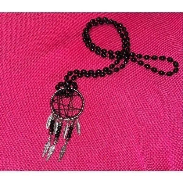 Bakelite Vintage Necklace with Dream Catcher Pendant