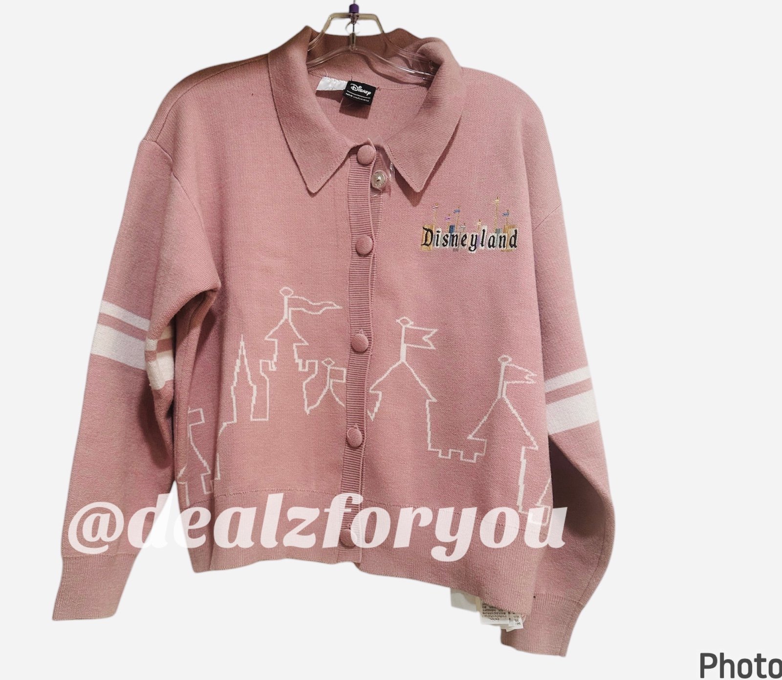 DLR - Her Universe Disneyland marquee Rose Pink Cardigan sz M