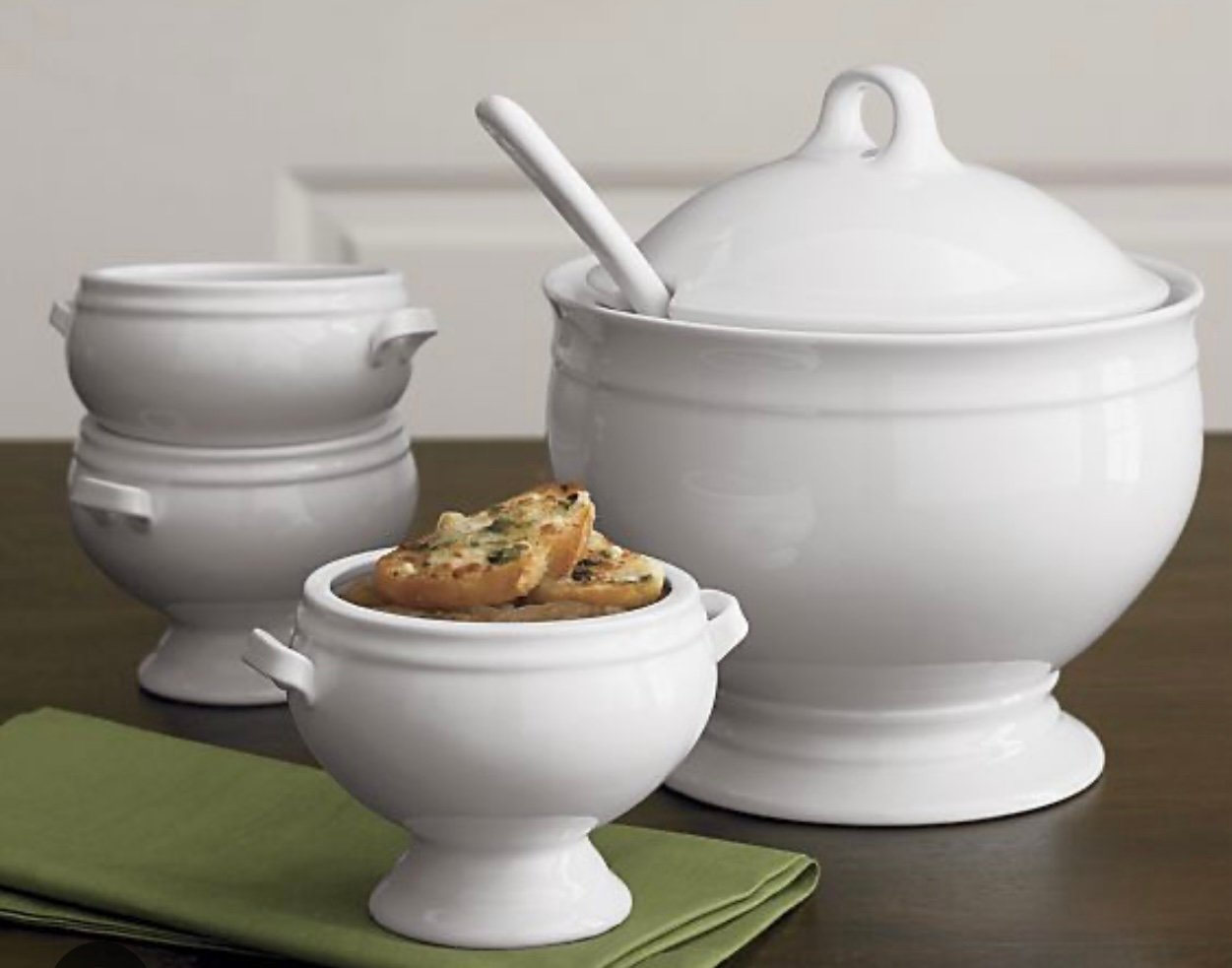 Crate and Barrel Soup Tureen and Bowl