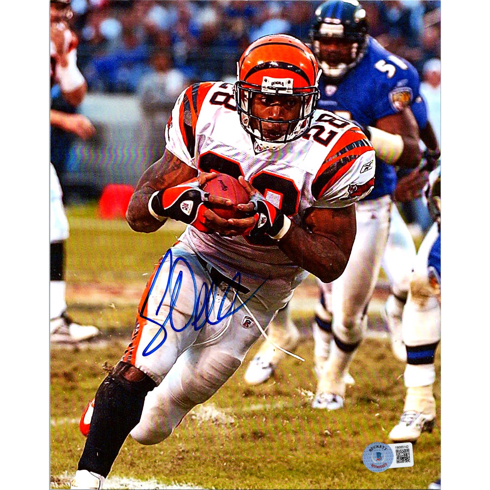 Corey Dillon Signed 8x10 Photo Cincinnati Bengals - NFL PSA Authenticated