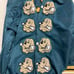 ## Galfie Stadium Jacket Nylon Front and Back Sleeves Patches Green Large Dog XL