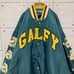 ## Galfie Stadium Jacket Nylon Front and Back Sleeves Patches Green Large Dog XL