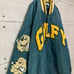 ## Galfie Stadium Jacket Nylon Front and Back Sleeves Patches Green Large Dog XL