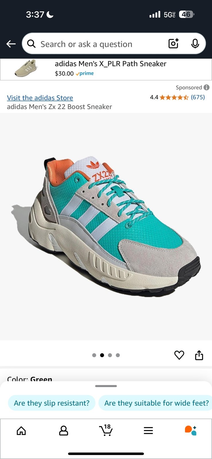 ADIDAS BOOST ZX22 / SIZE US 9.5