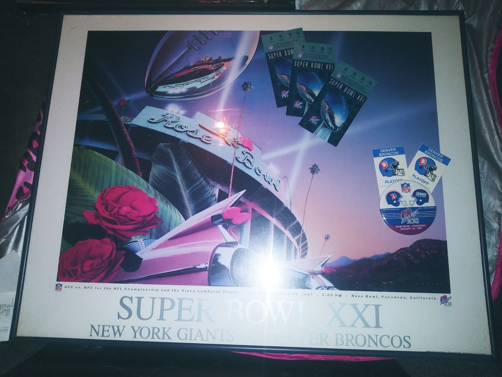 Superbowl XXI Print and Tickets!