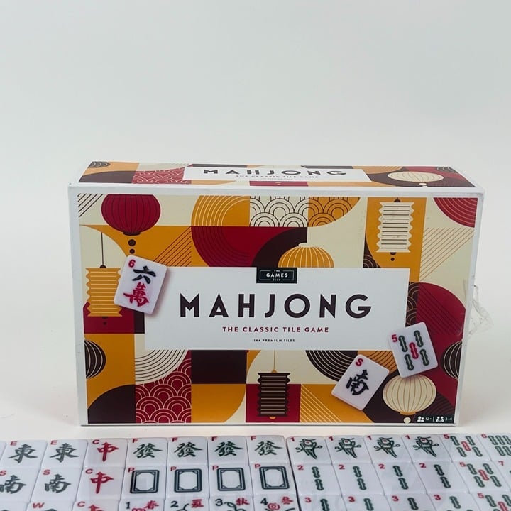 Mahjong Classic Tile Game Set With 144 Tiles and Instructions