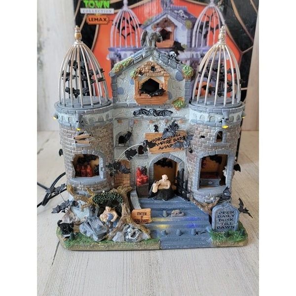 Lemax Vampire Bat Aviary 2011 spooky town Village accessory Halloween