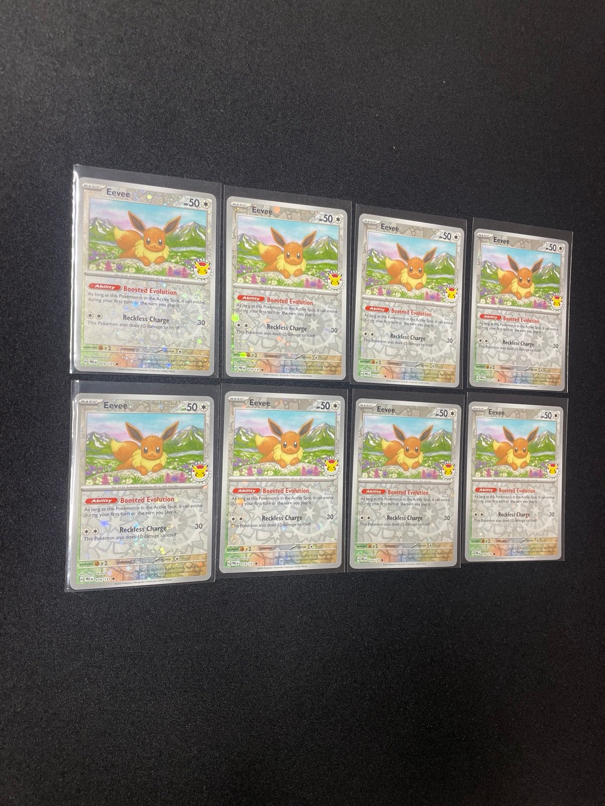 Eevee 074/131 Prismatic Evolutions Promo (Reverse Holo)- Lot of 8