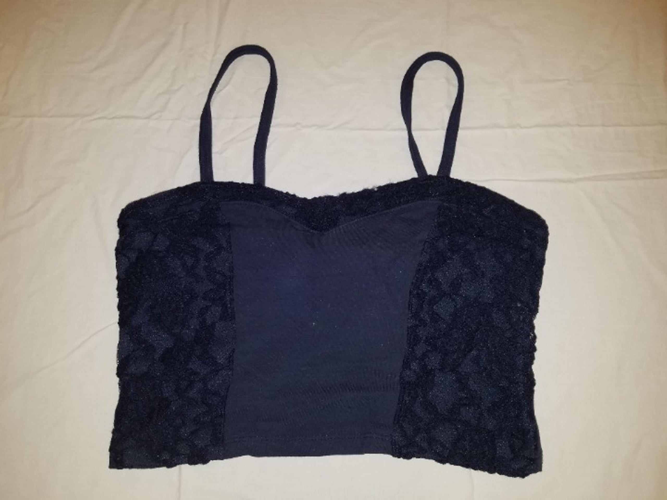 Hollister Navy Lace Floral Bralette