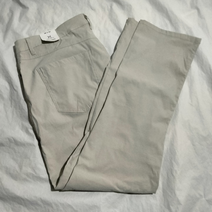 Kenneth Cole Men's 5-Pocket Tech Pants Slim Fit Lightweight Beige 38x30(38x29)