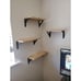 Floating Shelves, Rustic Wood Shelves, 4 Sets of Wall Mounted Shelf for Bathroom