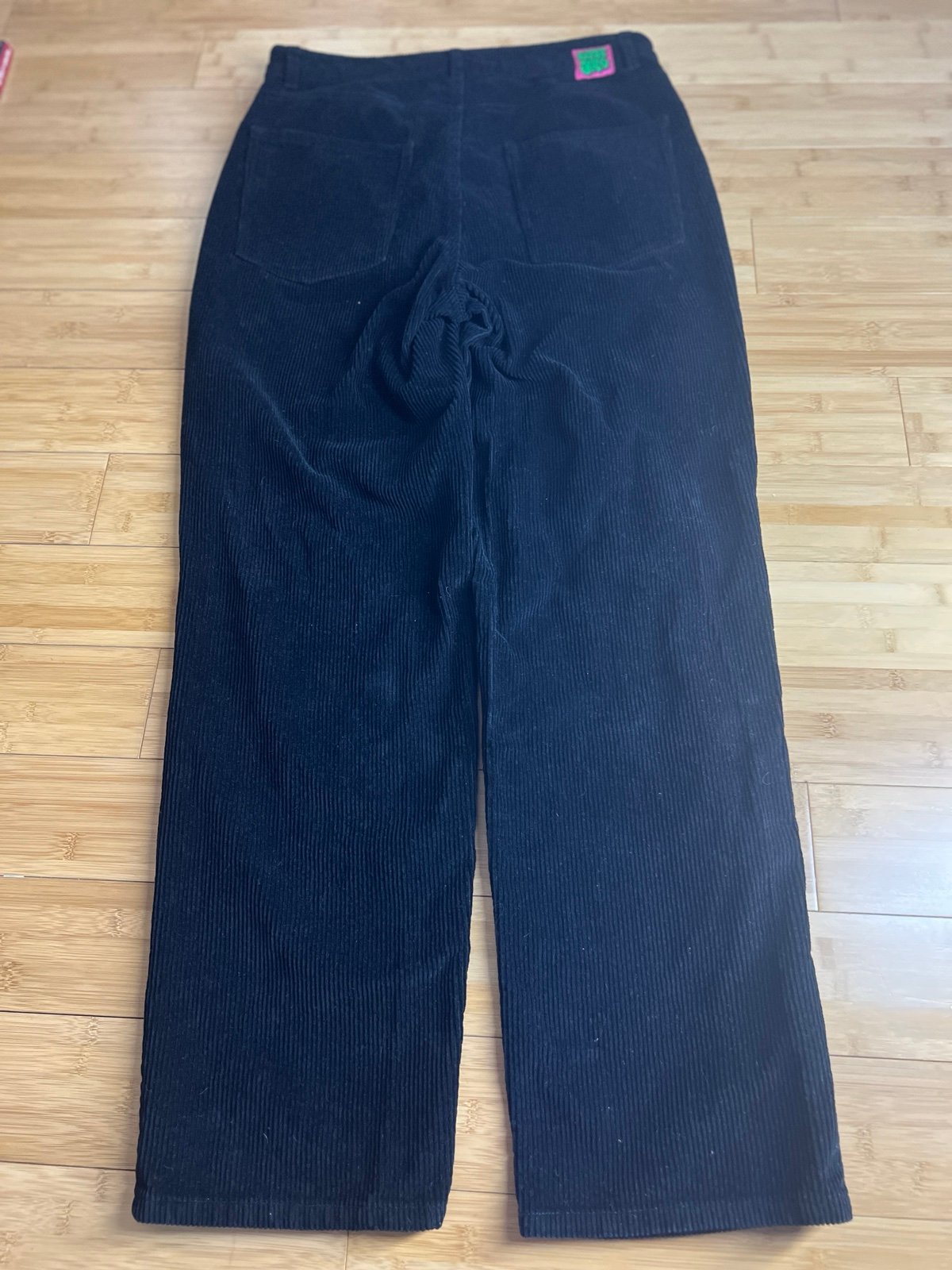 Empyre Pants Tori Black Corduroy High Rise Baggy Skater Y2K Style women Size 10