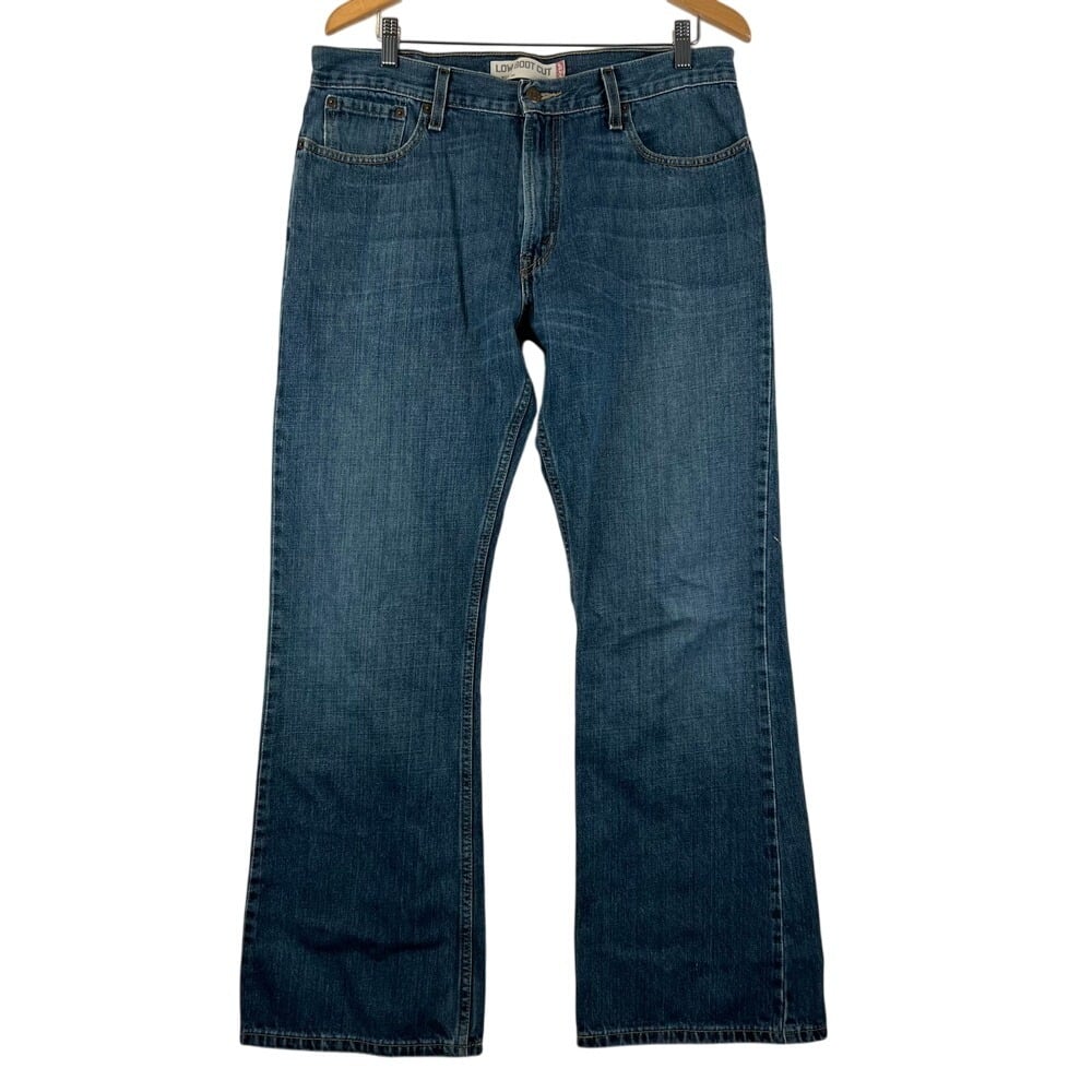 VTG Levis 527 Jeans Mens 36x32 Low Boot Cut Denim Dark Wash y2k 90s