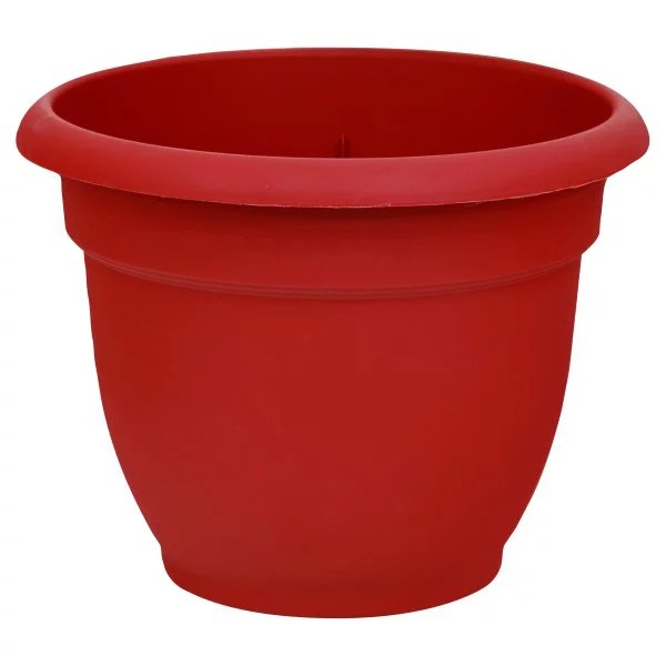Bloem Ariana Self Watering Planter 11 x 8.5 Plastic Round Burnt Red