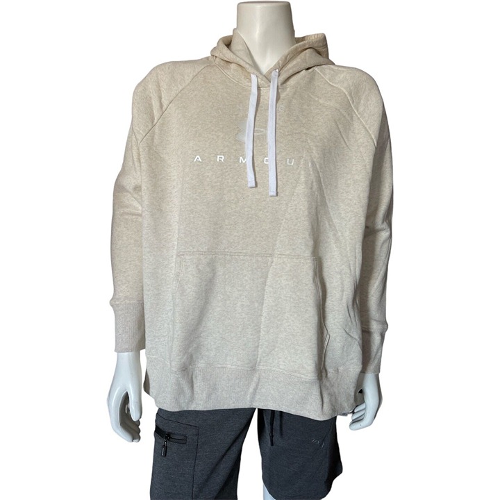 Women's Fleece Hoodie Size 2X UNDER ARMOUR Cream