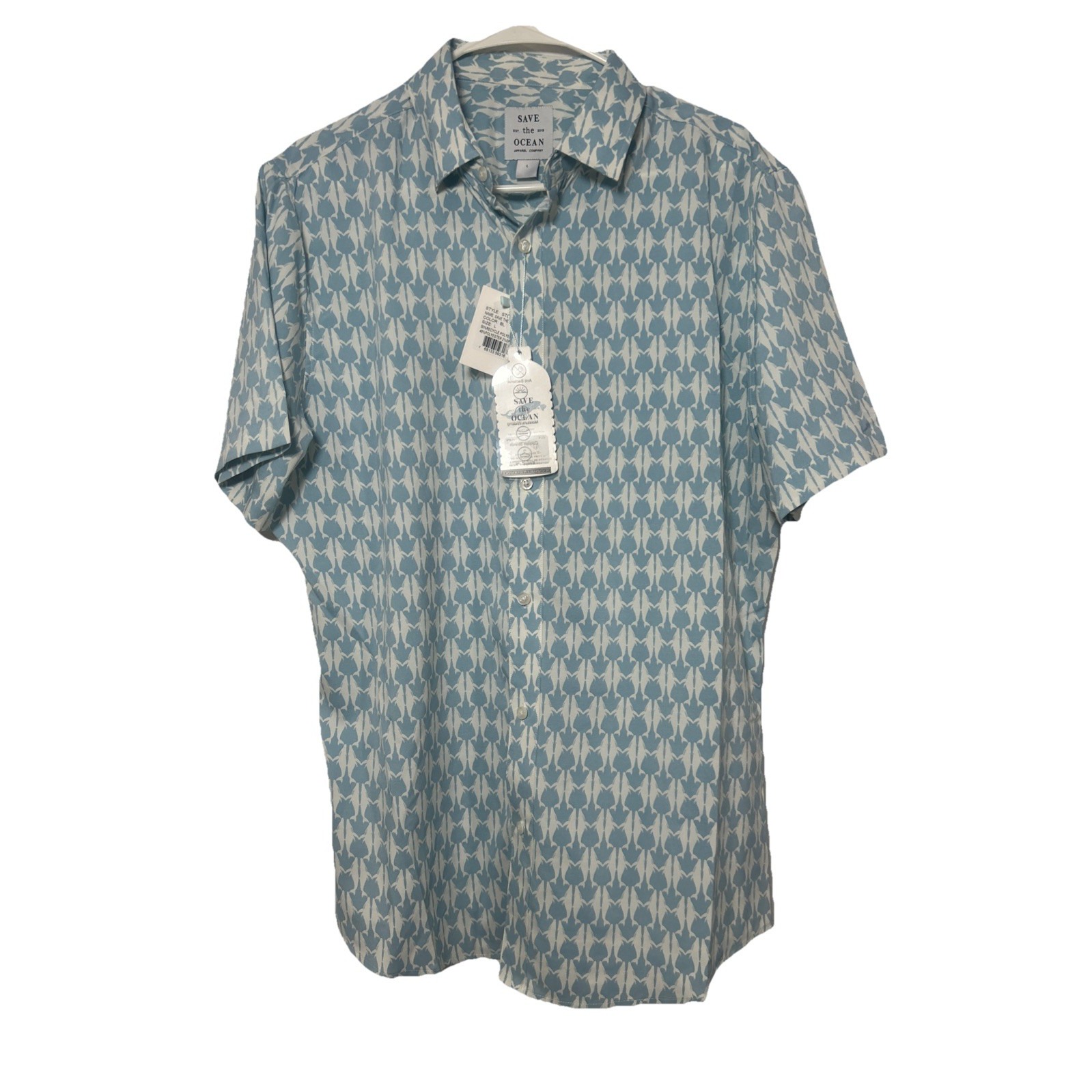 Save The Ocean Casual Short Sleeve Apparel Size Large (210)