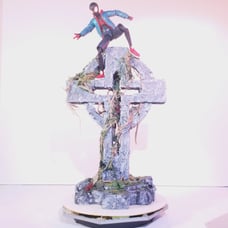 MAUSOLEUM CROSS DIORAMA DISPLAY