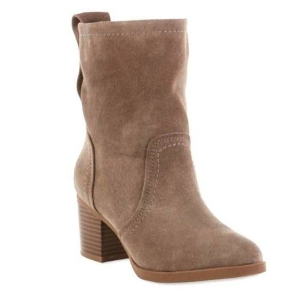 CANYON RIVER BLUES SAVANNAH WESTERNSUEDE BEIGE/TAUPE BOOTIES SZ.7.5 EUC.