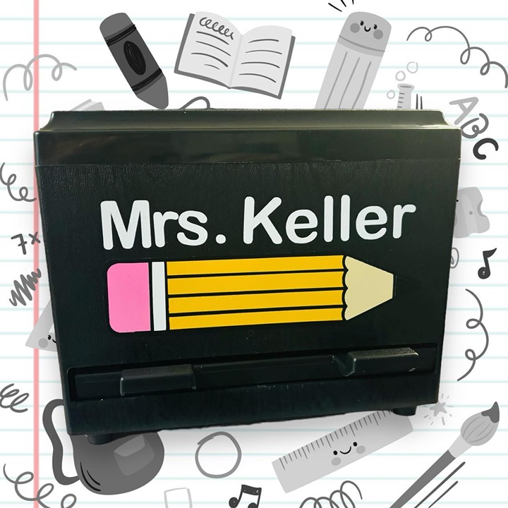 Teacher pencil dispenser personalized