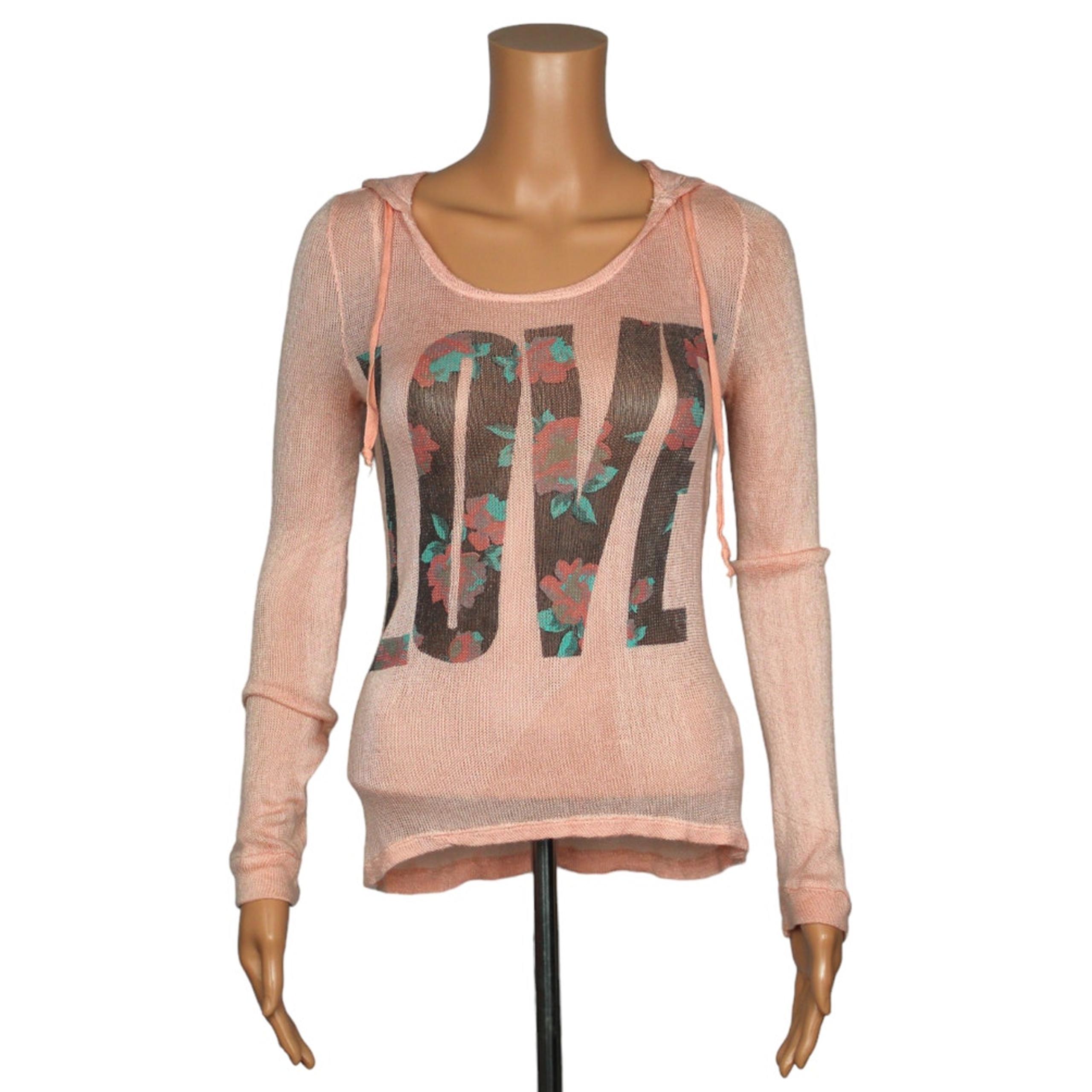 Freshman Long Sleeve Knit Top with Hood Women's Size XS