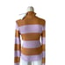 NWT 525 AMERICA Rib Turtleneck Stripe In Gold Dust Multi X Large