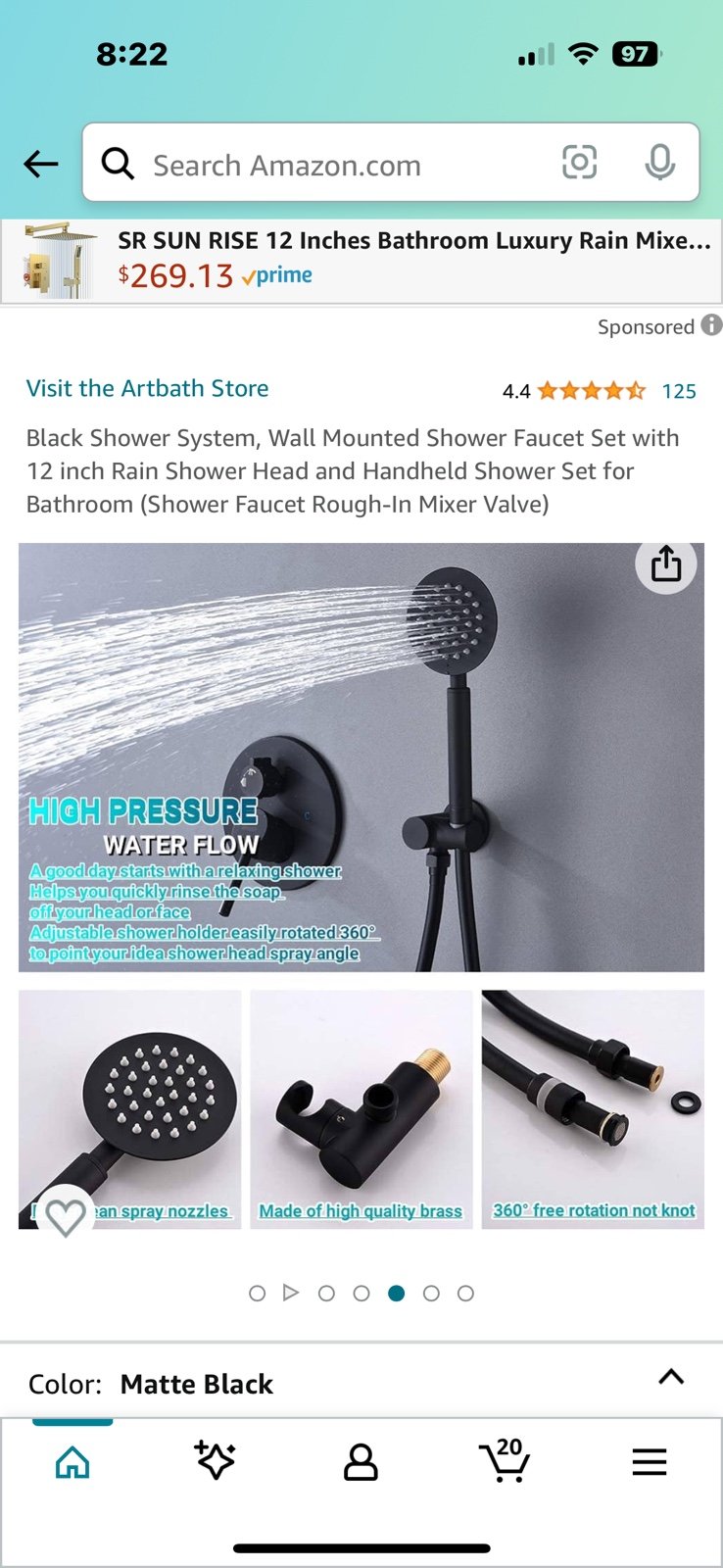 Brand new Artbath shower system