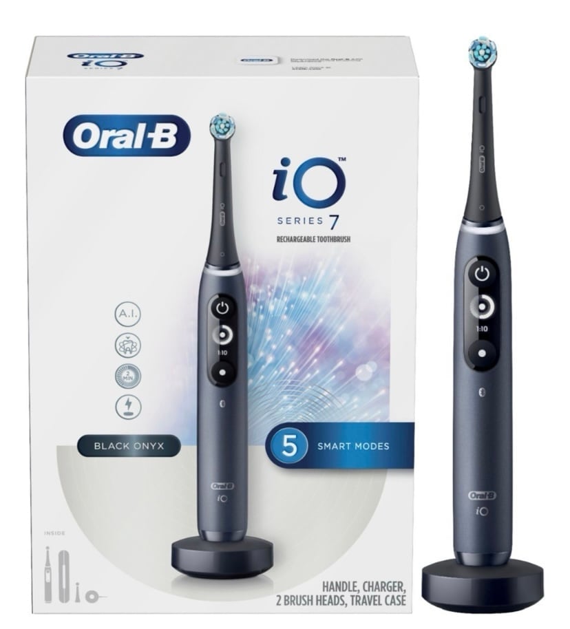 Oral-B - iO Series 7 Electric Toothbrush - Onyx Black & 2 Packs Of Brush Heads
