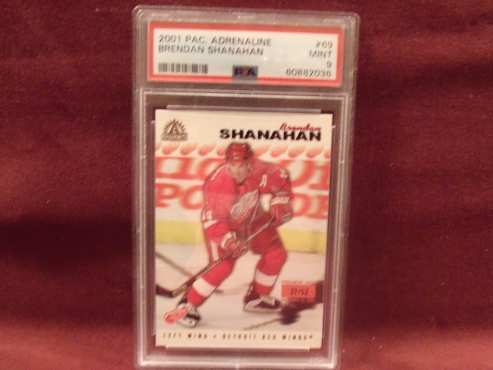 BRENDAN SHANAHAN 2001/02 PACIFIC ADRENALINE PREMEIRE DATE 37/62 #69 PSA 9 MINT