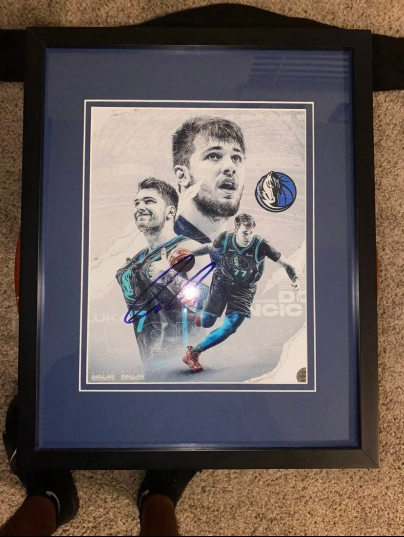 Autographed Luka Doncic Framed 8x10