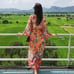 Bohemian Pink Floral Kimono Duster Beach Coverup Robe
