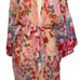 Bohemian Pink Floral Kimono Duster Beach Coverup Robe