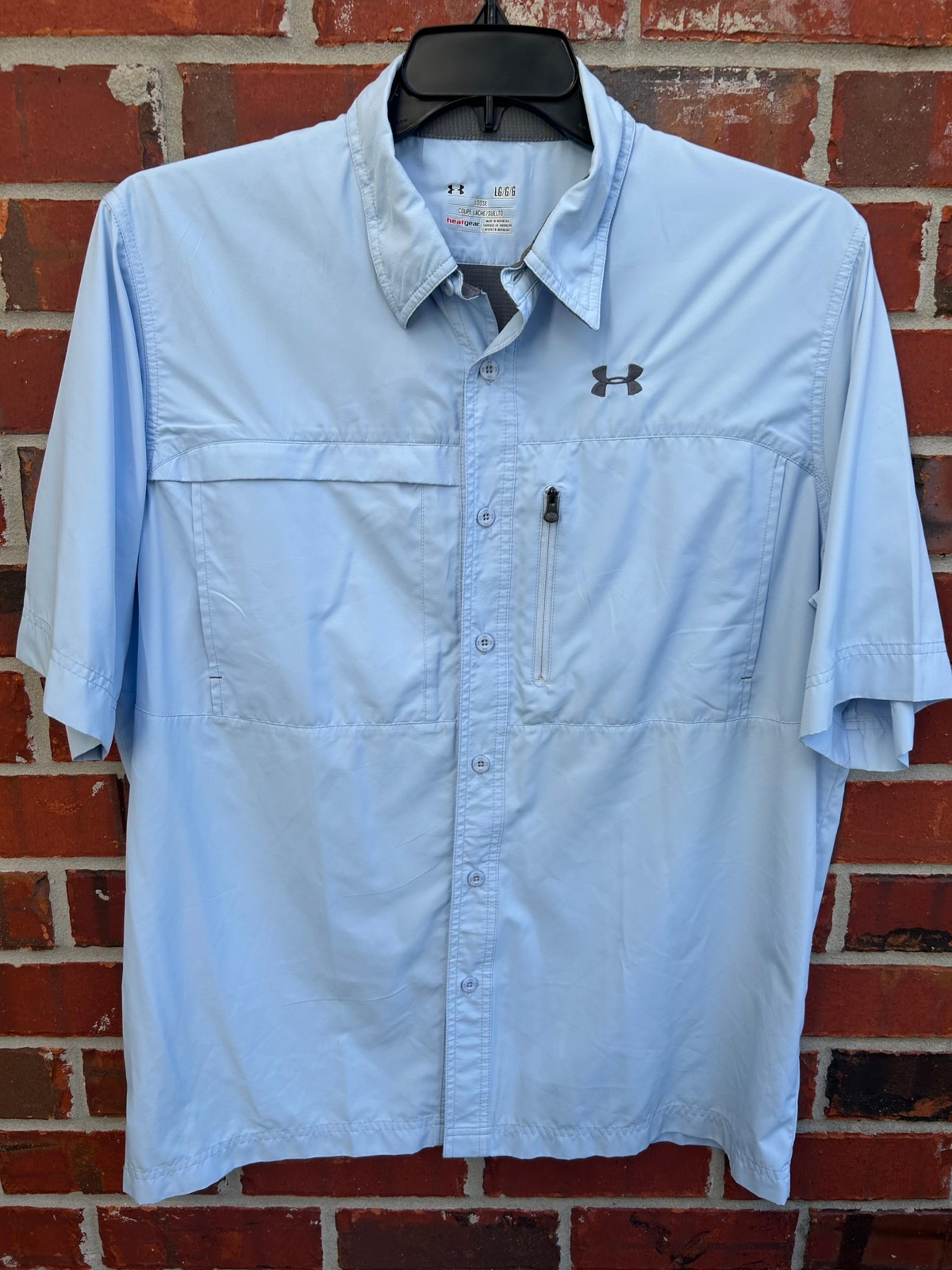 Under Armour Men’s Fish Pro Hybrid Short Sleeve Button Down Vented L Shirt Z1